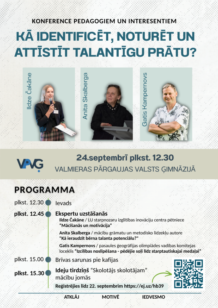 Izglītības konference “Kā identificēt, noturēt un attīstīt talantīgu prātu?” 24.09.2026