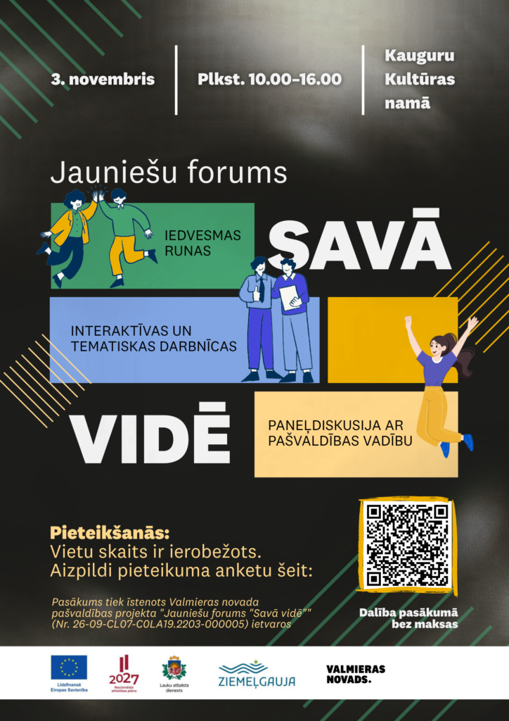 Jauniešu forums “Savā vidē” 03.10.2026.